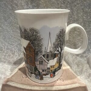 Dunoon Mug/Cup Christmas Past Sue Scullard Fine Bone China England Coffee Tea